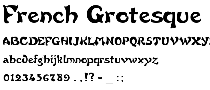 French Grotesque font